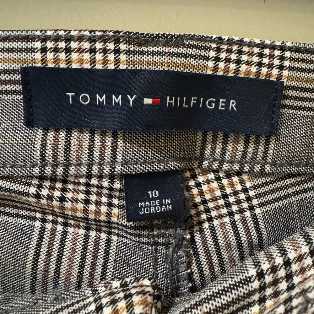 Tommy Hilfiger Checkered Trousers - Black, White, Tan